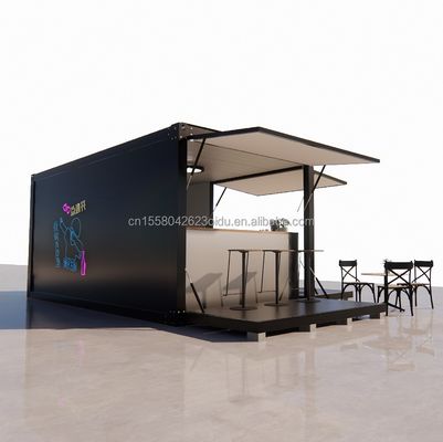コンテナハウス レストランショップ ストリートフードキオスク 20ft ミニポップアップショップ コンテナ アルミ合金窓