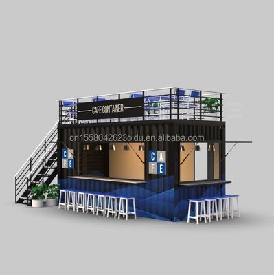 カスタマイズされた色 20FTまたは40FT 高級輸送コンテナ バー プリファブリック 折りたたむカフェ コンテナ カフェショップ