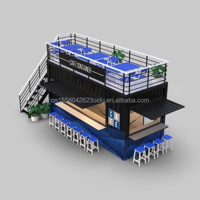 カスタマイズされた色 20FTまたは40FT 高級輸送コンテナ バー プリファブリック 折りたたむカフェ コンテナ カフェショップ