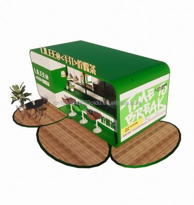 モジュラルのプリファブ 輸送コンテナ レストラン 20フィート コーヒーバー 鋼筋管 鋼筋枠