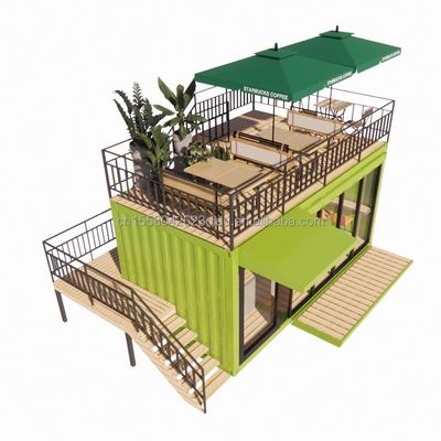 浴室 20フィート ポータブルキオスク 改造式プリファブ モジュラルのカフェ 輸送 コンテナバー モダンなデザインスタイルの小さな家
