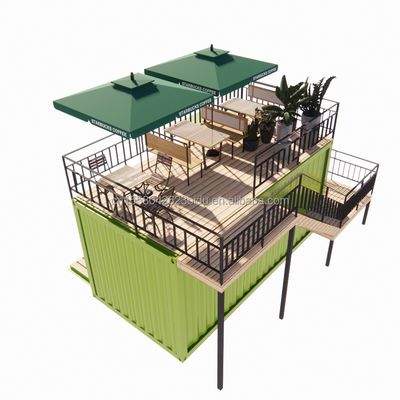 浴室 20フィート ポータブルキオスク 改造式プリファブ モジュラルのカフェ 輸送 コンテナバー モダンなデザインスタイルの小さな家