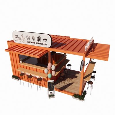 アルミ合金 窓 人気 20FT コンテナ コーヒーショップ レストラン用のコンテナハウス