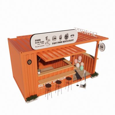 アルミ合金 窓 人気 20FT コンテナ コーヒーショップ レストラン用のコンテナハウス