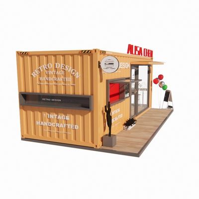 人気折りたたみカフェ コンテナ レストラン 鋼筋フレームと電化主構造