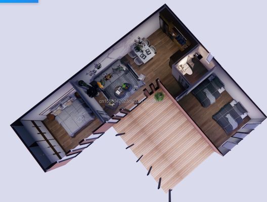 木製コンテナハウス EU ベストデザイン 木製グレーンガラス 20ft 40ft プリファブホーム ラグジュアリー コンテナホーム プリファブハウス モダン