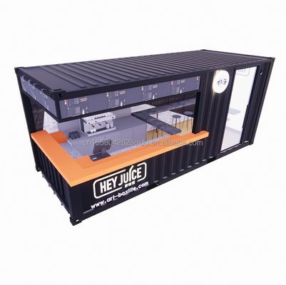 ロングビーチコンテナコーヒーバー 拡張可能なコンテナバー カスタマイズされた色と壁 50/75/100mm 波サンドイッチパネル