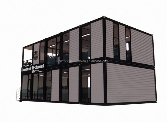 折りたたむポータブル切断可能 20ft 40ft モジュール式リビングコンテナハウス アルミ合金窓