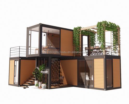 折りたたむポータブル切断可能 20ft 40ft モジュール式リビングコンテナハウス アルミ合金窓