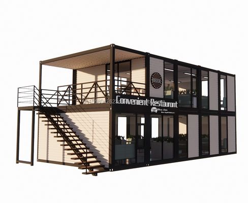 折りたたむポータブル切断可能 20ft 40ft モジュール式リビングコンテナハウス アルミ合金窓