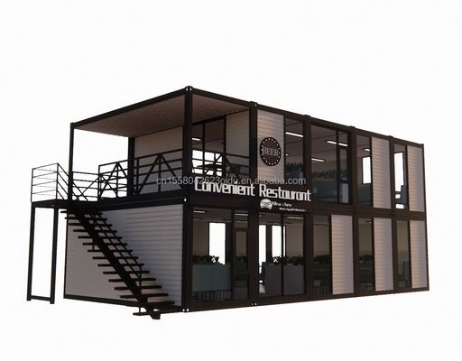 折りたたむポータブル切断可能 20ft 40ft モジュール式リビングコンテナハウス アルミ合金窓