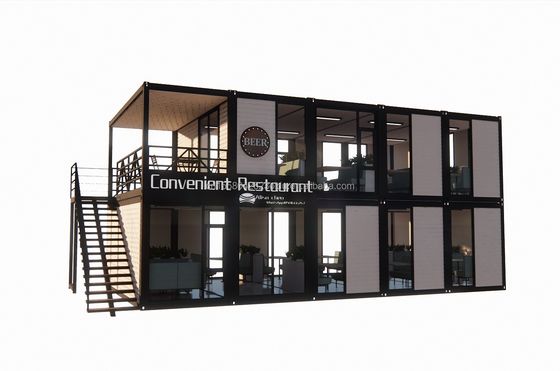 折りたたむポータブル切断可能 20ft 40ft モジュール式リビングコンテナハウス アルミ合金窓