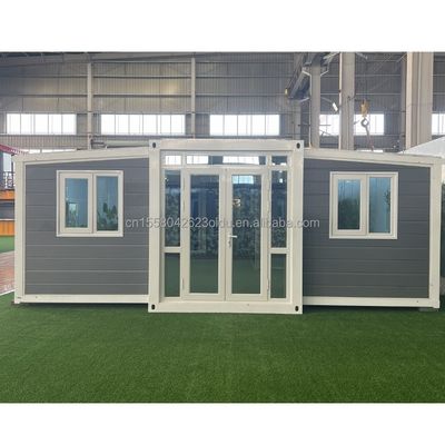 カスタマイズされた色 40ft 20ft プリファブコンテナハウス 3 ベッドルーム 移動式 折りたたみ式 拡張式 鋼サンドイッチパネル 屋外