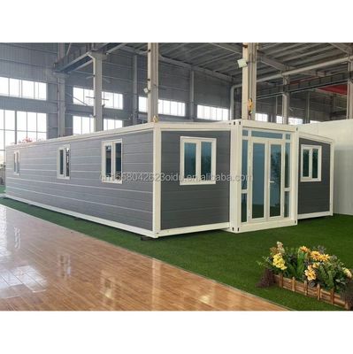 カスタマイズされた色 40ft 20ft プリファブコンテナハウス 3 ベッドルーム 移動式 折りたたみ式 拡張式 鋼サンドイッチパネル 屋外