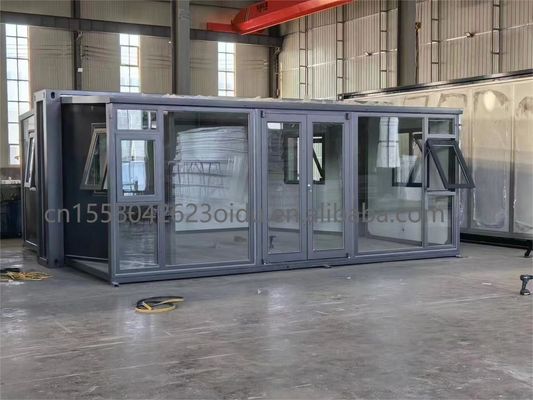 カスタマイズされた色 40ft 20ft プリファブコンテナハウス 3 ベッドルーム 移動式 折りたたみ式 拡張式 鋼サンドイッチパネル 屋外