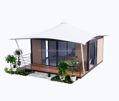 20フィート 急速な建設 プリファブ ホテルハウス キャンピングや折りたたむ庭のためのモジュール式折りたたみコンテナハウス