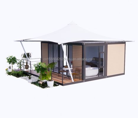 20フィート 急速な建設 プリファブ ホテルハウス キャンピングや折りたたむ庭のためのモジュール式折りたたみコンテナハウス