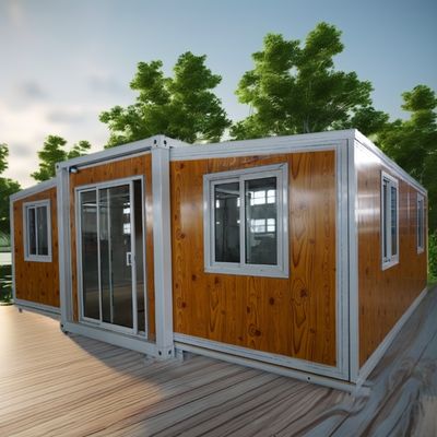 木製 2 3 4 5 ベッドルーム プリファブリック ヴィラ カスタマイズ カラーデザイン 20ft 40ft 防水 プリファブ 拡張可能なコンテナハウス