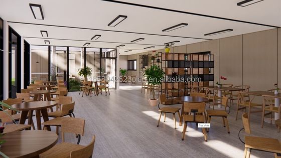 コンテナ モバイルハウス 学校 カフェテリア フラットパッケージ カスタマイズされた色とデザイン
