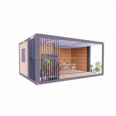 カスタマイズされた色 20フィート 木造の家 豪華なガーデンスタジオ フラットパッケージ コンテナとモバイルバー素材を使用