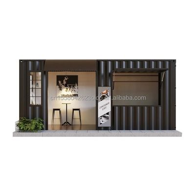 プレファブサンドイッチパネル コンテナ レストラン 20フィート 40フィート モジュラーハウス 家 カスタム モバイル コーヒーショップでの配送バー