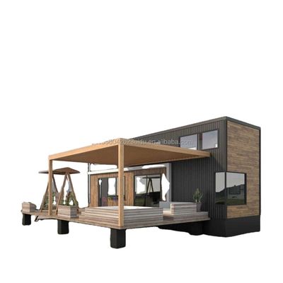 現代のデザイン 木製コンテナハウス 拡張可能なオフィス 鋼筋フレームと鋼筋折りたたみ180g