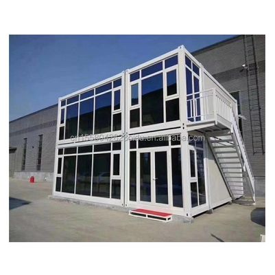 40 FT モダンデザイン プリファブリックハウス 屋外 折りたたむコンテナハウス サンドウィッチパネルとアルミ合金窓