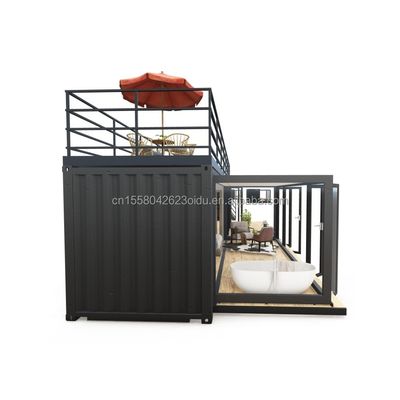 現代のデザインで使用される電磁鋼四角管 屋外用ポータブル20FT40FTコンテナハウス