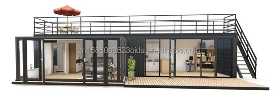 現代のデザインで使用される電磁鋼四角管 屋外用ポータブル20FT40FTコンテナハウス