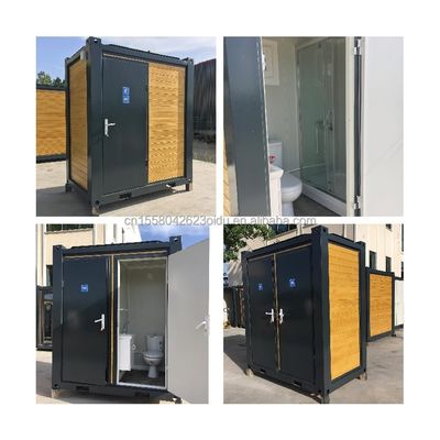 持ち運び可能な屋外トイレのためのフラットパックコンテナ 鉄鋼とサンドイッチパネルで作られた変更された輸送コンテナスタイル