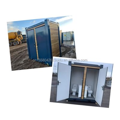 持ち運び可能な屋外トイレのためのフラットパックコンテナ 鉄鋼とサンドイッチパネルで作られた変更された輸送コンテナスタイル