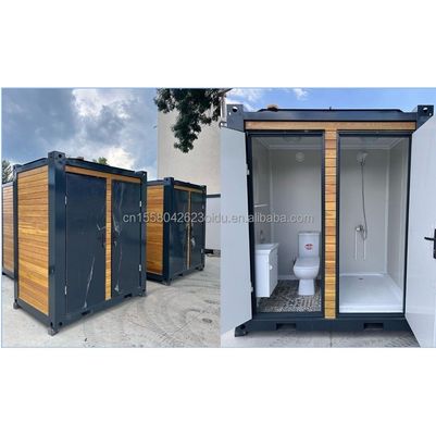 シャワー付き モバイル トイレ キャビン 鉄筋鋼材の折りたたみとサンドイッチパネル モバイル トイレ