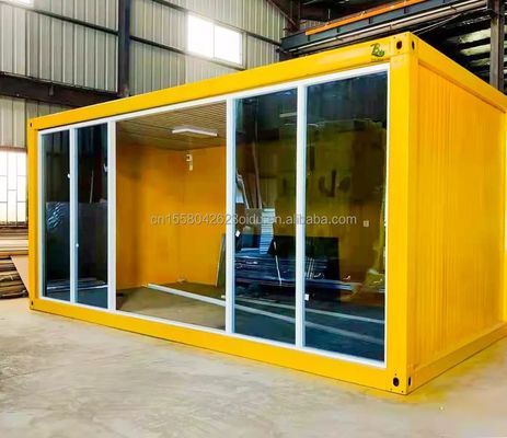 建築現場の移住労働者のためのカスタマイズされた色 20フィート プリファブリックフラットパッケージ 卸貨コンテナ フレームハウス
