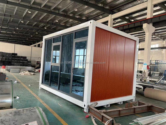 建築現場の移住労働者のためのカスタマイズされた色 20フィート プリファブリックフラットパッケージ 卸貨コンテナ フレームハウス