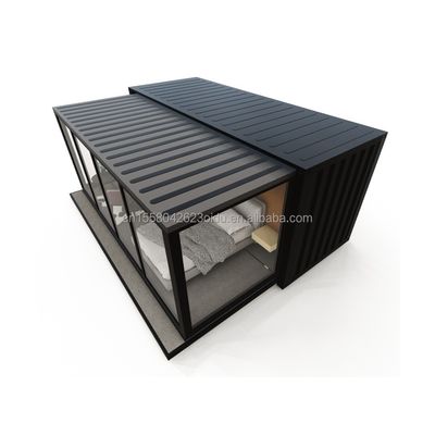 カスタマイズされた色 EU ポータブル 20ft 拡張可能なコンテナハウス カップルまたはホテルとアルミ合金窓