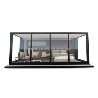 カスタマイズされた色 EU ポータブル 20ft 拡張可能なコンテナハウス カップルまたはホテルとアルミ合金窓