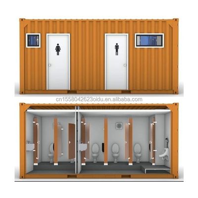 現代的な外観 商店や別荘用のコンテナトイレ アルミ合金 窓と世紀半ばの近代的なデザイン