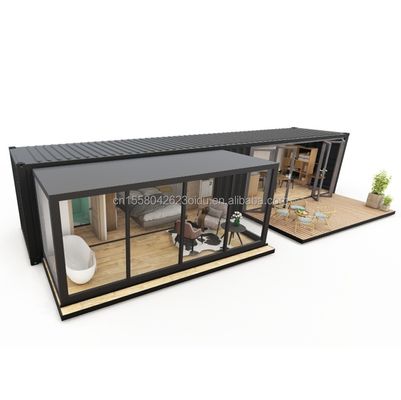 現代のデザイン カスタマイズされたEU標準 プリファブコンテナハウス 鋼 折りたたみ 2 ベッドルーム コンテナ 家 ホテル トイレ