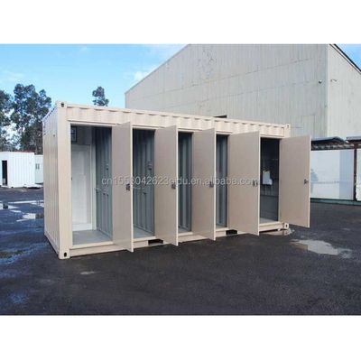 現代的な外観 商店や別荘用のコンテナトイレ アルミ合金 窓と世紀半ばの近代的なデザイン