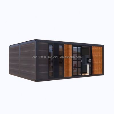 高級 モダン 拡張可能な コンテナ 2階建て 木製製小物 プリフェーブルハウス 建物 ホテル アパートメント 鉄製キャビン プリフェーブルハウス