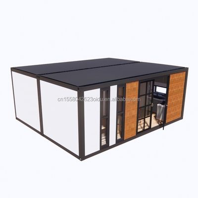 高級 モダン 拡張可能な コンテナ 2階建て 木製製小物 プリフェーブルハウス 建物 ホテル アパートメント 鉄製キャビン プリフェーブルハウス