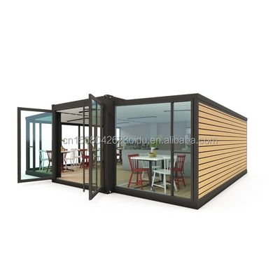 アルミ合金 窓 近代 40ft 20ft スチール コンテナ モジュール 急速 組み立て 家庭 拡張 モール カフェ ショップ