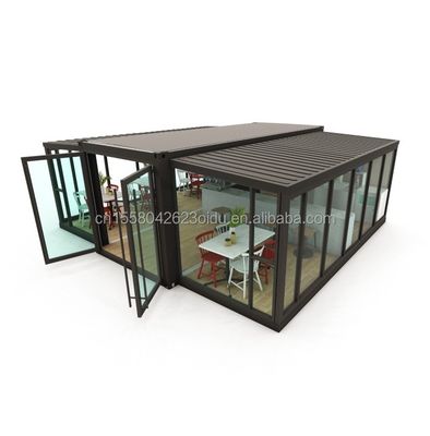 アルミ合金 窓 近代 40ft 20ft スチール コンテナ モジュール 急速 組み立て 家庭 拡張 モール カフェ ショップ