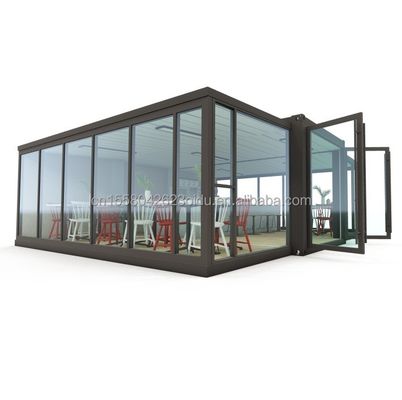 アルミ合金 窓 近代 40ft 20ft スチール コンテナ モジュール 急速 組み立て 家庭 拡張 モール カフェ ショップ
