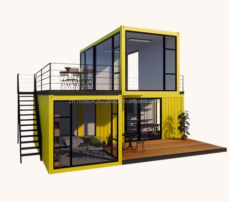 アルミニウム合金 窓 3 モジュール モジュール式 リビング コンテナ フラットパック プリファブ 家庭用オフィスまたは庭屋 鉄製
