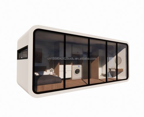 現代的な20フィート40フィートのプリファブリックハウス 屋外 ティニポッド カフェハウス モバイル ワーキングアップルキャビン 人気 プリファブリックキャビン アパート アパート