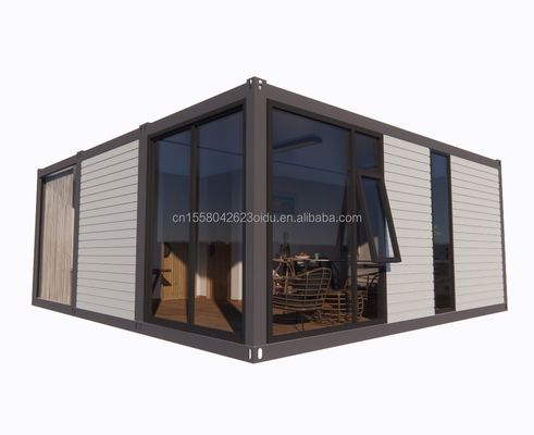 鉄鋼製 折りたたみ 180g 20ft 40ft 切断可能 プリファブリック フラットパック コンテナ ホテル用 2 ベッドルームのホームハウス