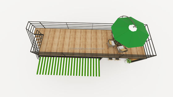 主な構造 鋼鉄管 40FT 20ft 高級コンテナ室 販売ブース カフェ ショップ 警備 ボックス オフィス バー